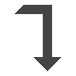 Level Down SVG Icon